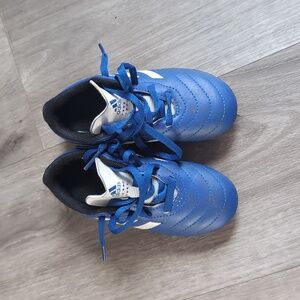 Adidas Kids Blue and White Cleats